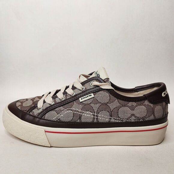 Coach Citysole Platform Sneaker Shoes Monogram Logo Womens Size 8 - Picture 2 of 16